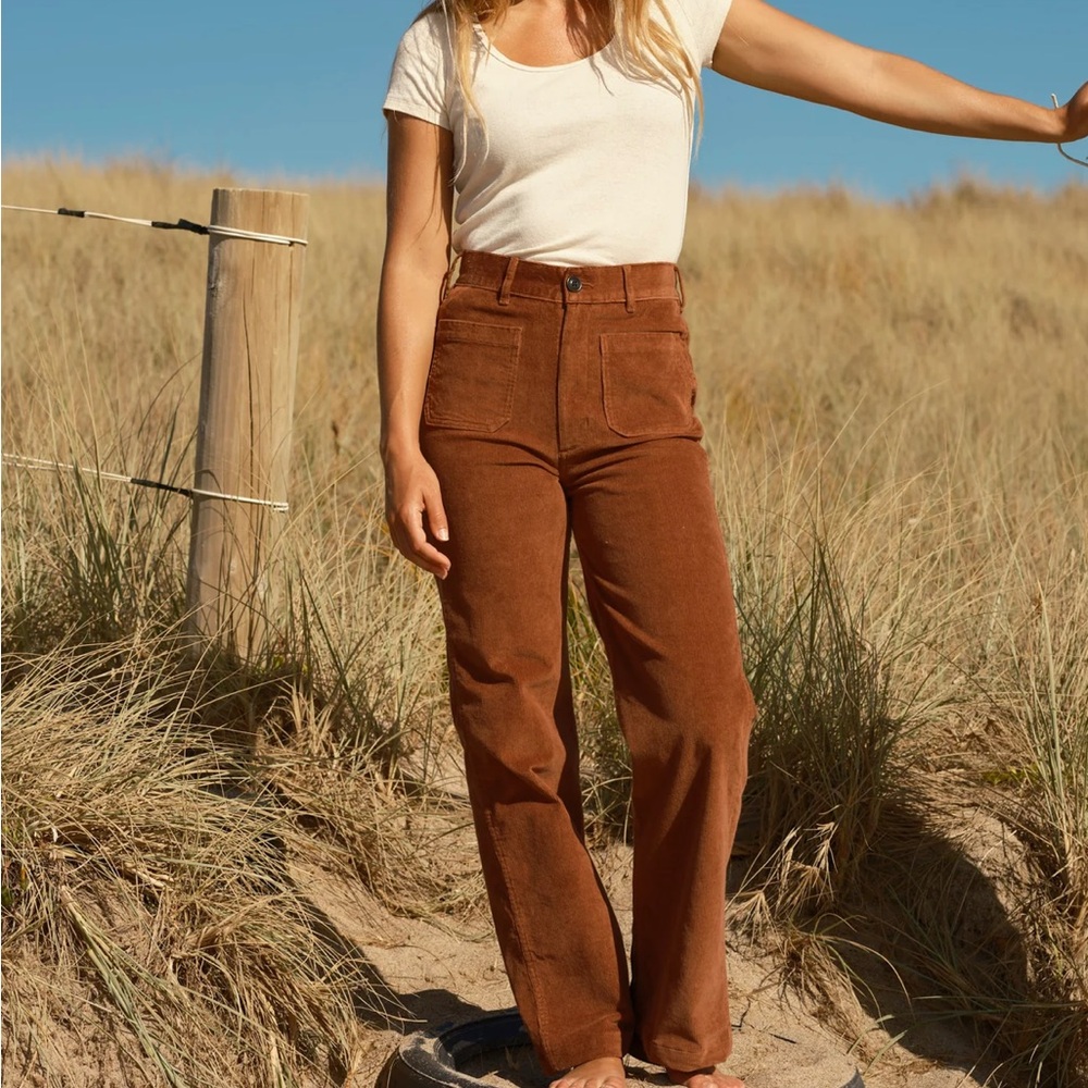 Mollusk Beneteau Cords — Brown Corduroy Jeans, small/long